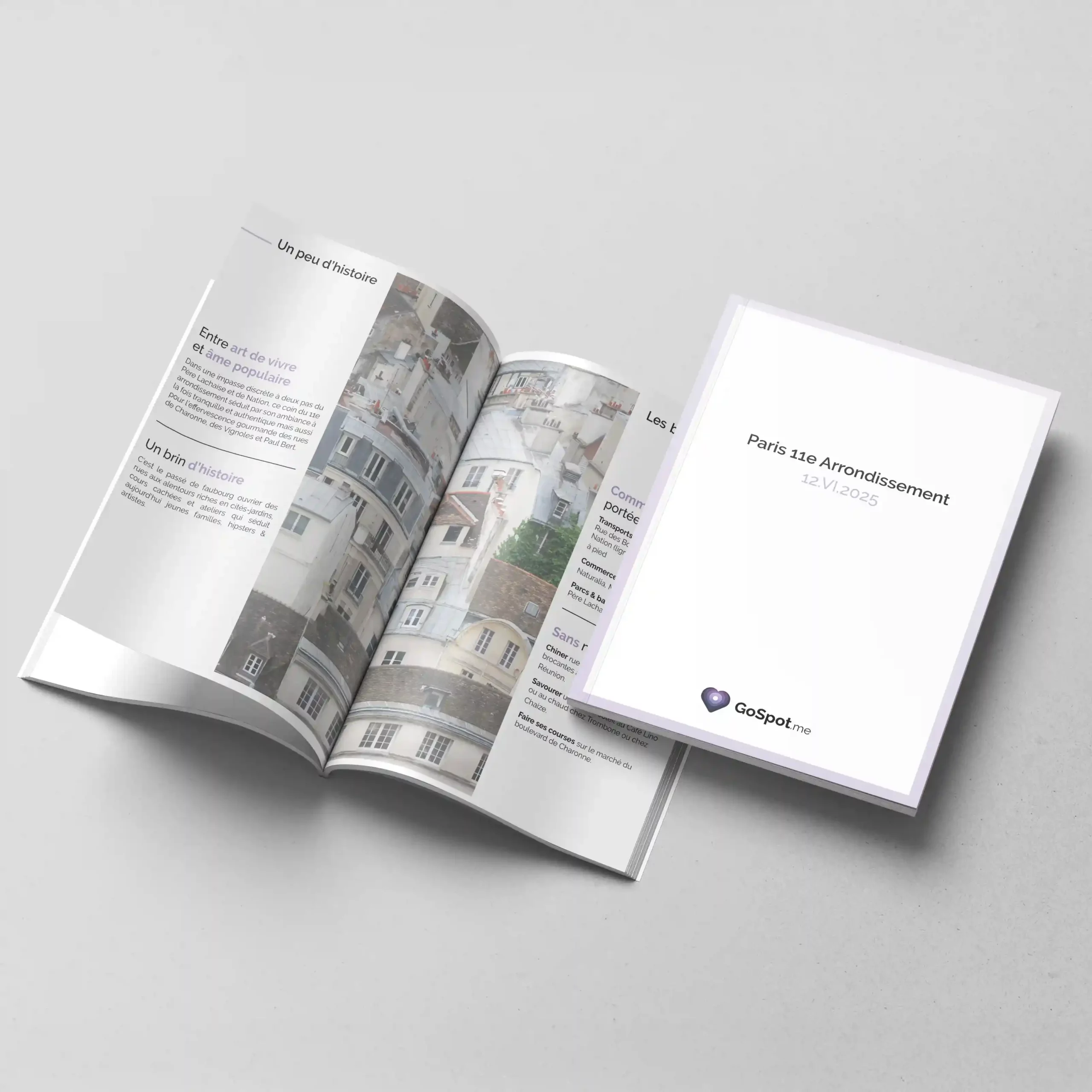 Livret client créer pour l'entreprise GoSpot.me